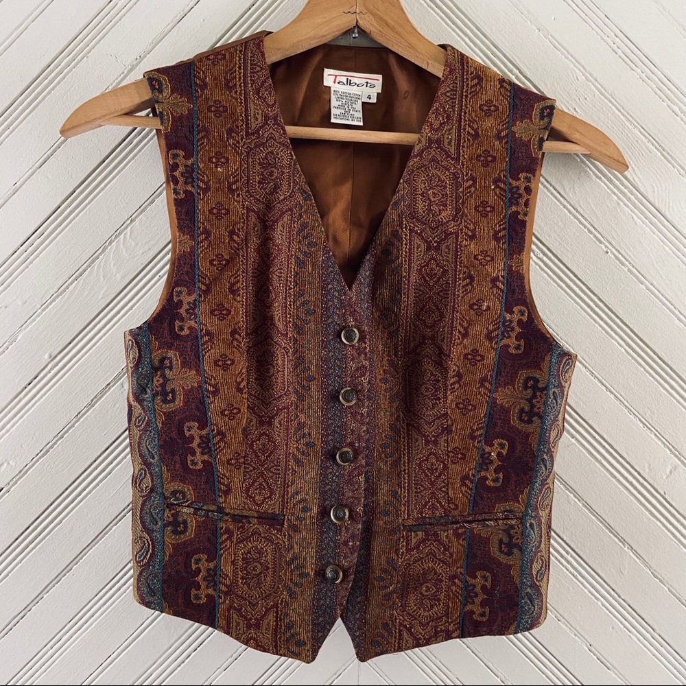 Vtg Tapestry Vest